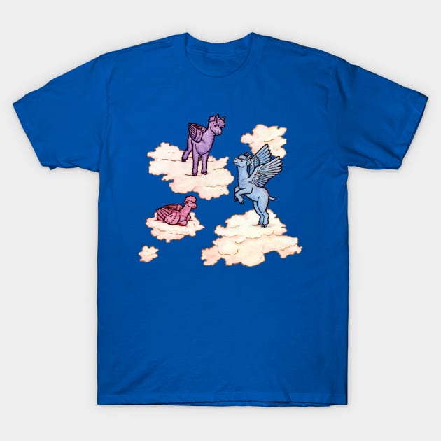 Cloud Alpacas T-Shirt by MarinaIllustration